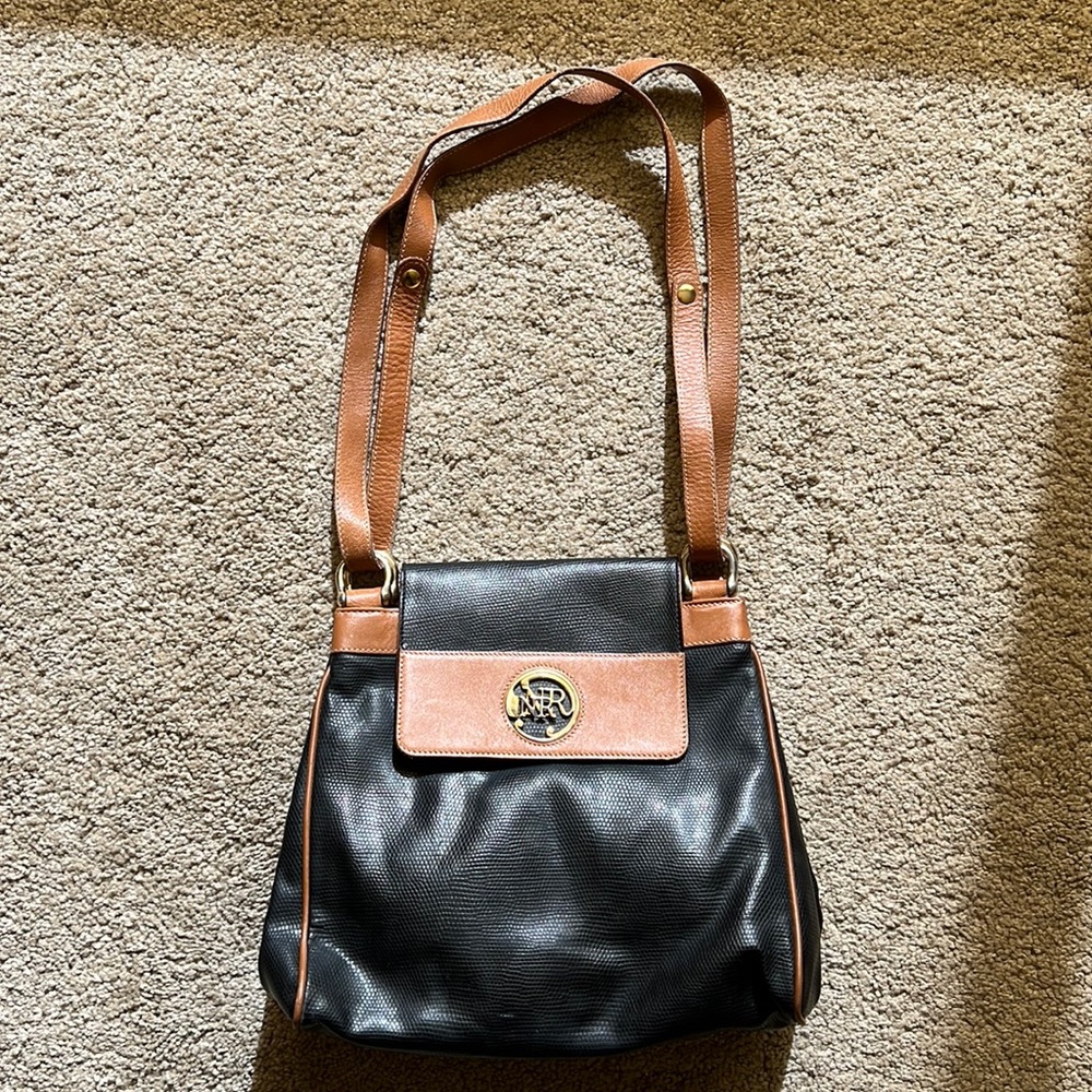 Nina Ricci purse - black and brown leather